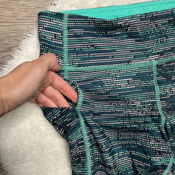 Lululemon Seawheeze Leggings Pace Rival Size 6 Bali Breeze Teal Stretch Crop - Picture 4 of 13